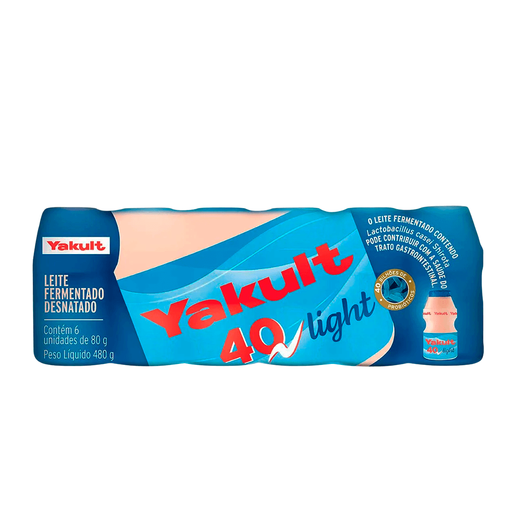 Yakult 40 Light — pacote fechado com 6 unidades